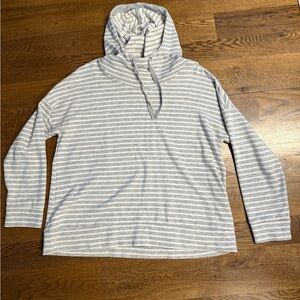 Striped Gray Hoodie Lightweight Sweat shirt